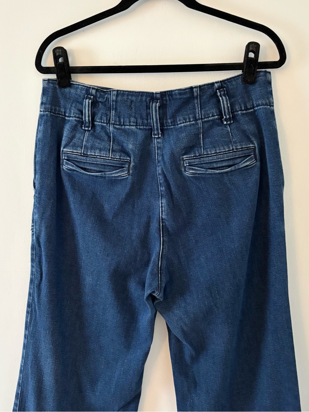Maeve The Naomi High Rise Wide Leg Jeans Dark Wash Denim Stretch Anthropologie - Picture 5 of 6